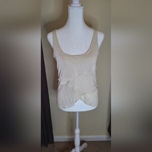 Banana Republic Cream Layered Tank Top